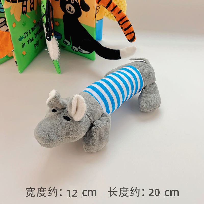 Plush French Bulldog Chew Toy with Sound for Pets