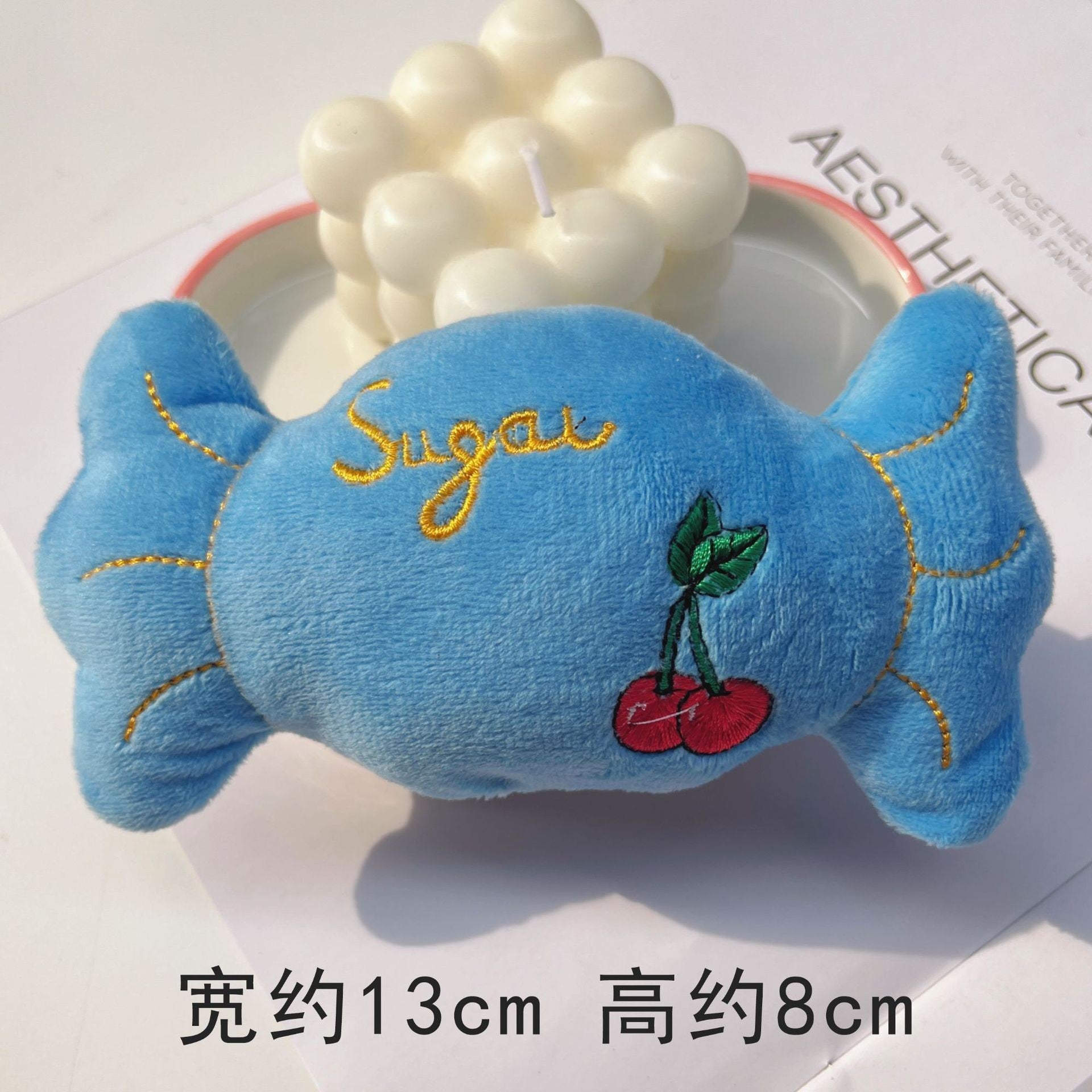 Plush French Bulldog Chew Toy with Sound for Pets