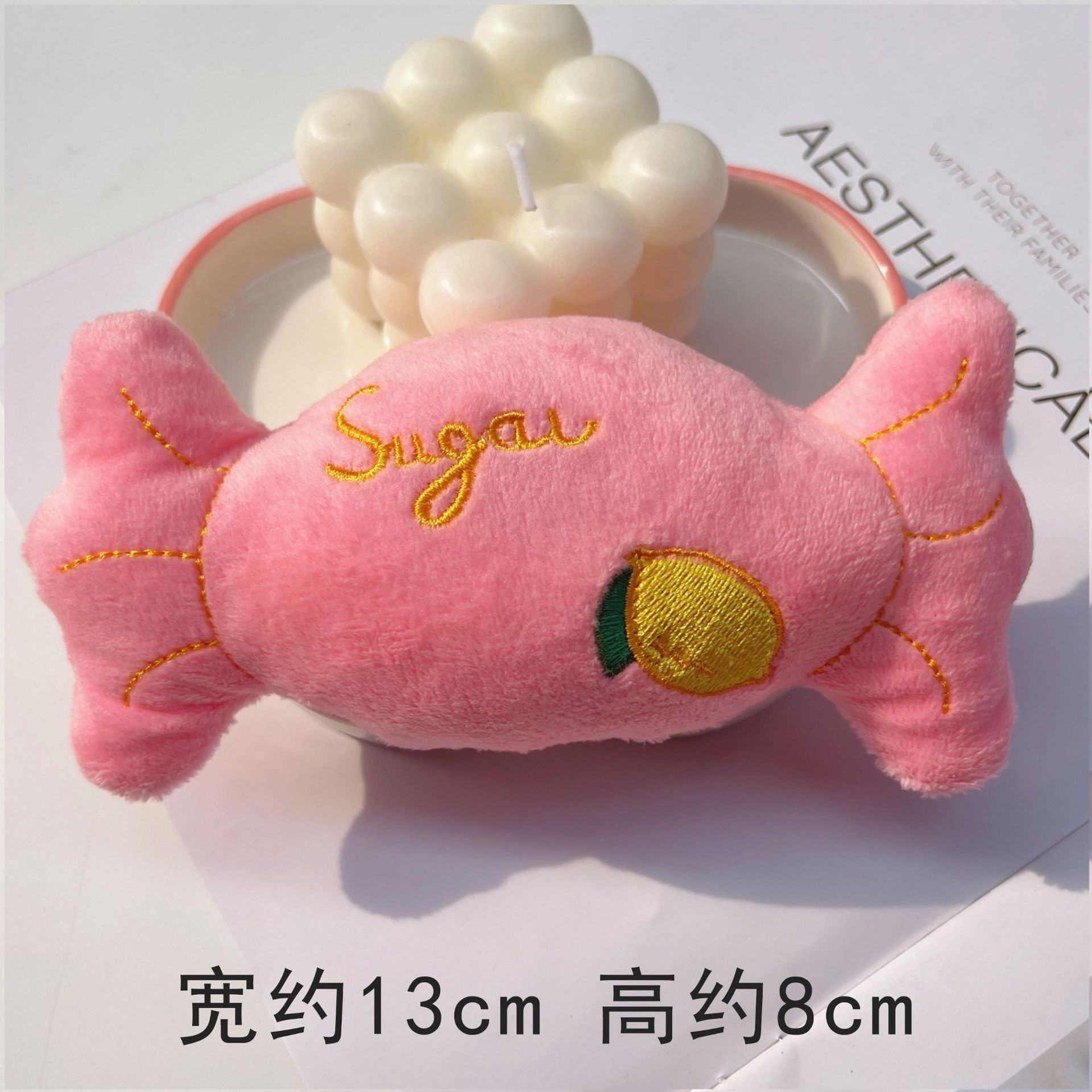 Plush French Bulldog Chew Toy with Sound for Pets