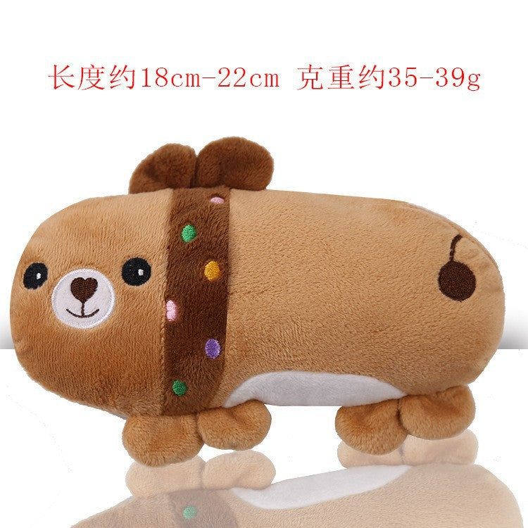 Plush French Bulldog Chew Toy with Sound for Pets