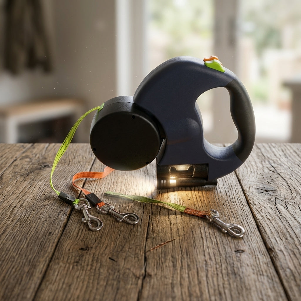 Retractable Dual dog Leash Lead 360