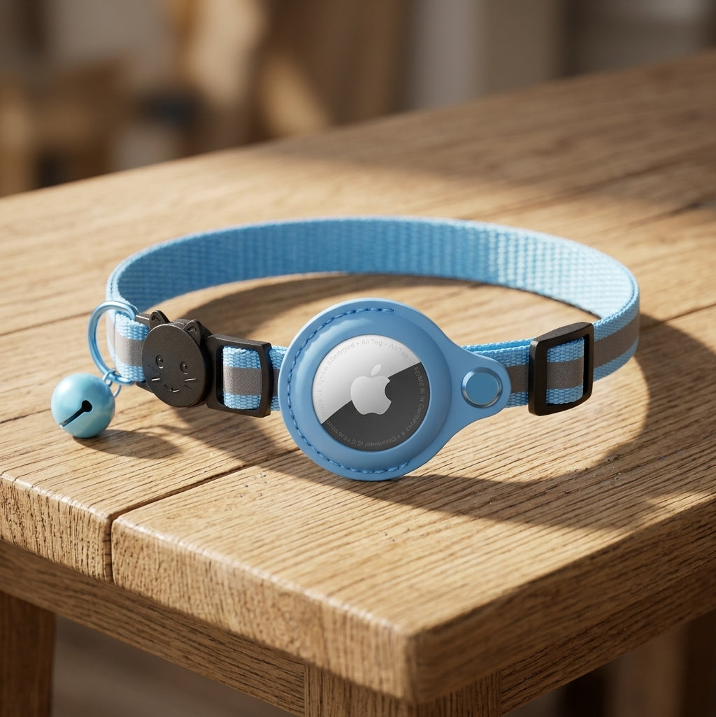 Pet Collar With Bell Airtag Reflective Collar