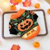 2025 Autumn Winter Pet Coat for Dogs Cats Halloween Pumpkin Costume Sweater Printed Design Bamboo for Christmas Accessories