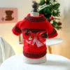 2025 Autumn Winter Pet Coat for Dogs Cats Halloween Pumpkin Costume Sweater Printed Design Bamboo for Christmas Accessories