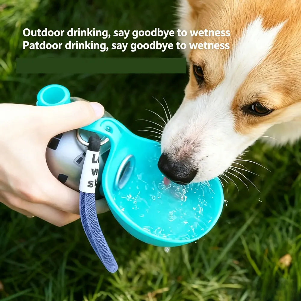 Pet Supplies: Portable Water Dispenser for Dogs Going Out, 304 Stainless Steel Hook, Spherical Reversible Folding Water Dispense